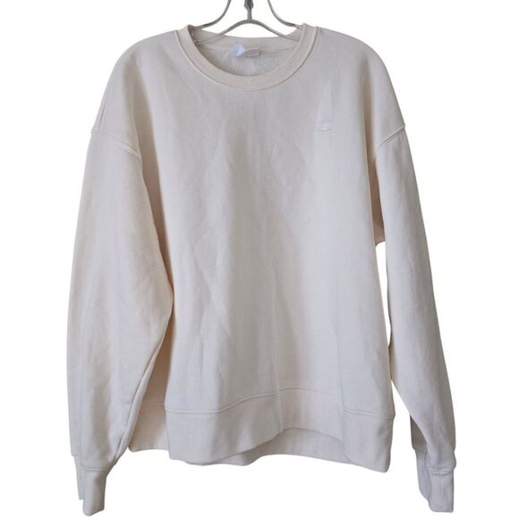 CHAMPION Essential Pullover Swestshirt In  Cream Size Large Unisex - Picture 1 of 12